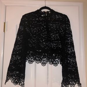 Black lace top